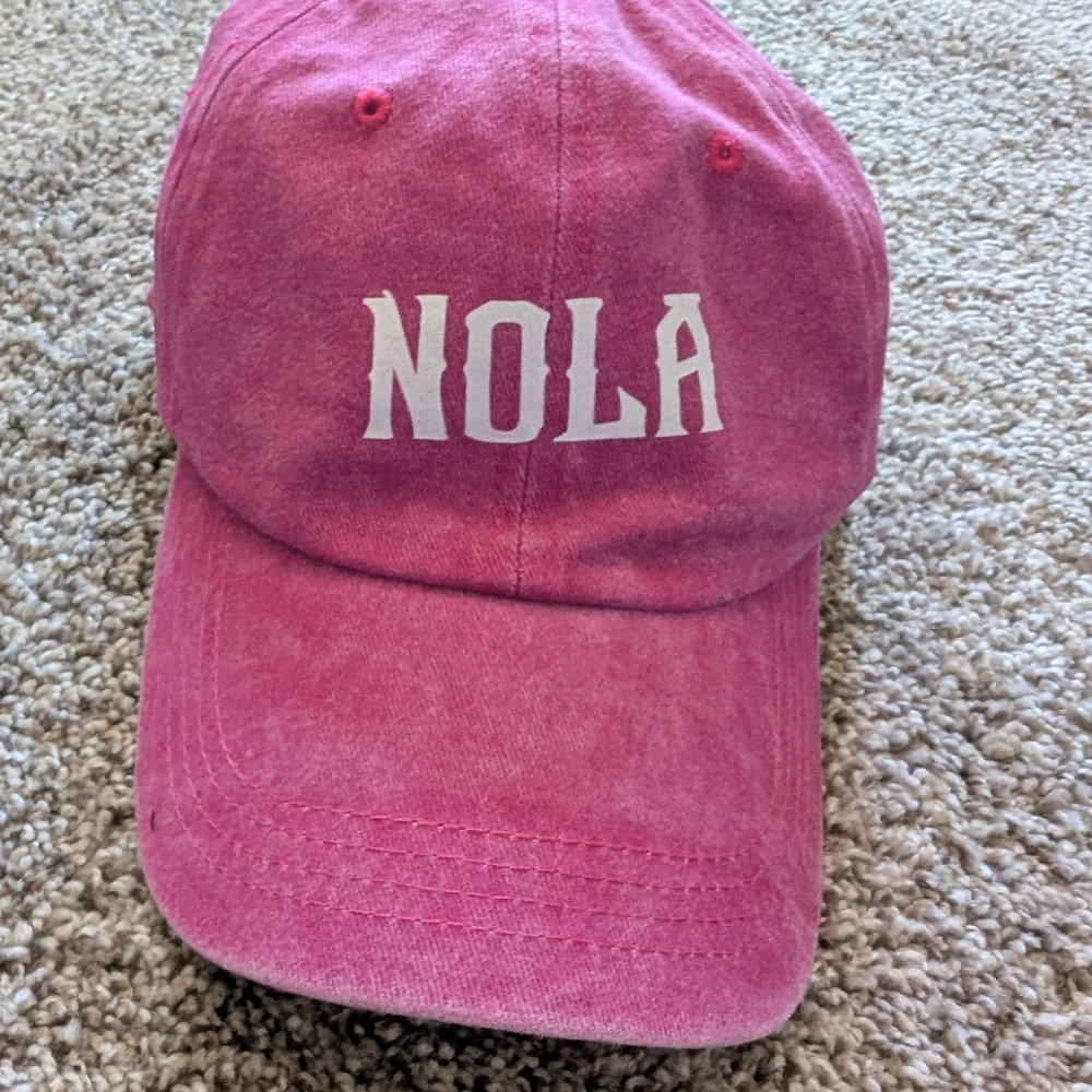 Pink NOLA Baseball Cap